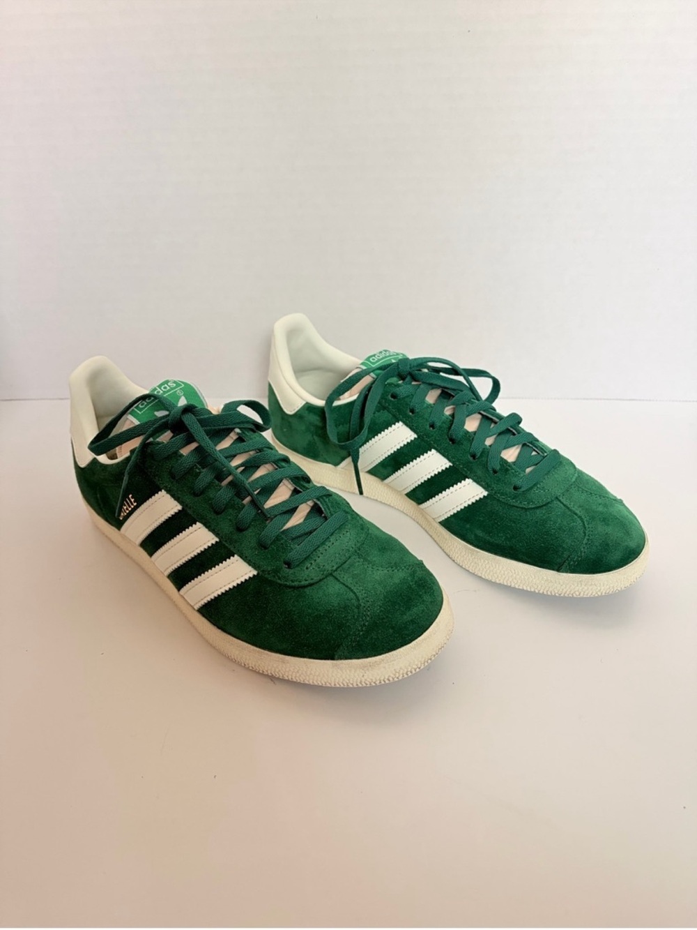 Adidas Gazelle Og Sneakers Suede Classic Shoes Lifestyle Green White Size 8.5 - Picture 3 of 14